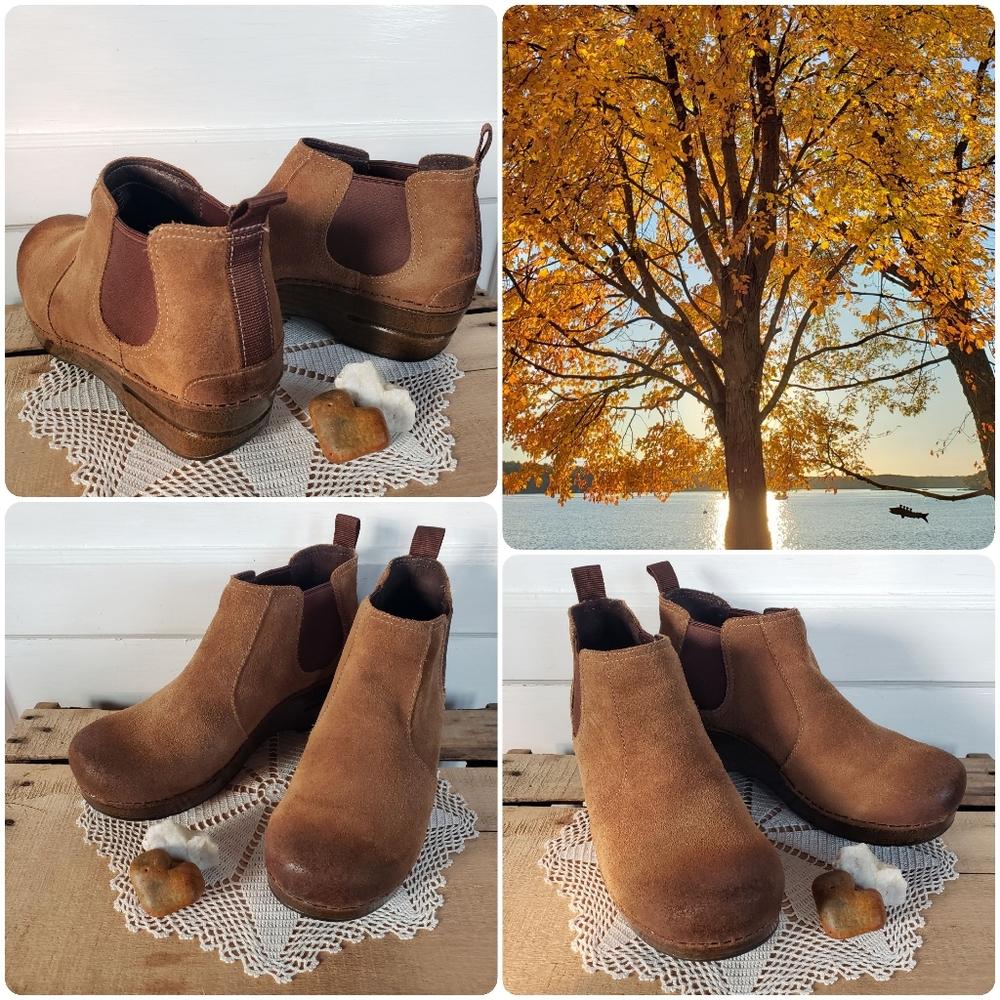 ⚘inQuire⚘AvaiLable⚘Rustic Dansko FRANKIE Chelsea Clog Bootie Antique Honey 37 39 - Picture 5 of 9